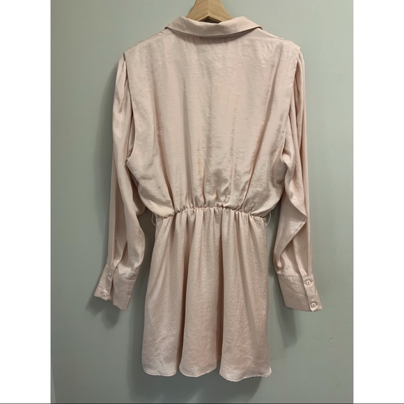 NWT Zara Pink Long Sleeve Dress Size Small - Picture 5 of 5